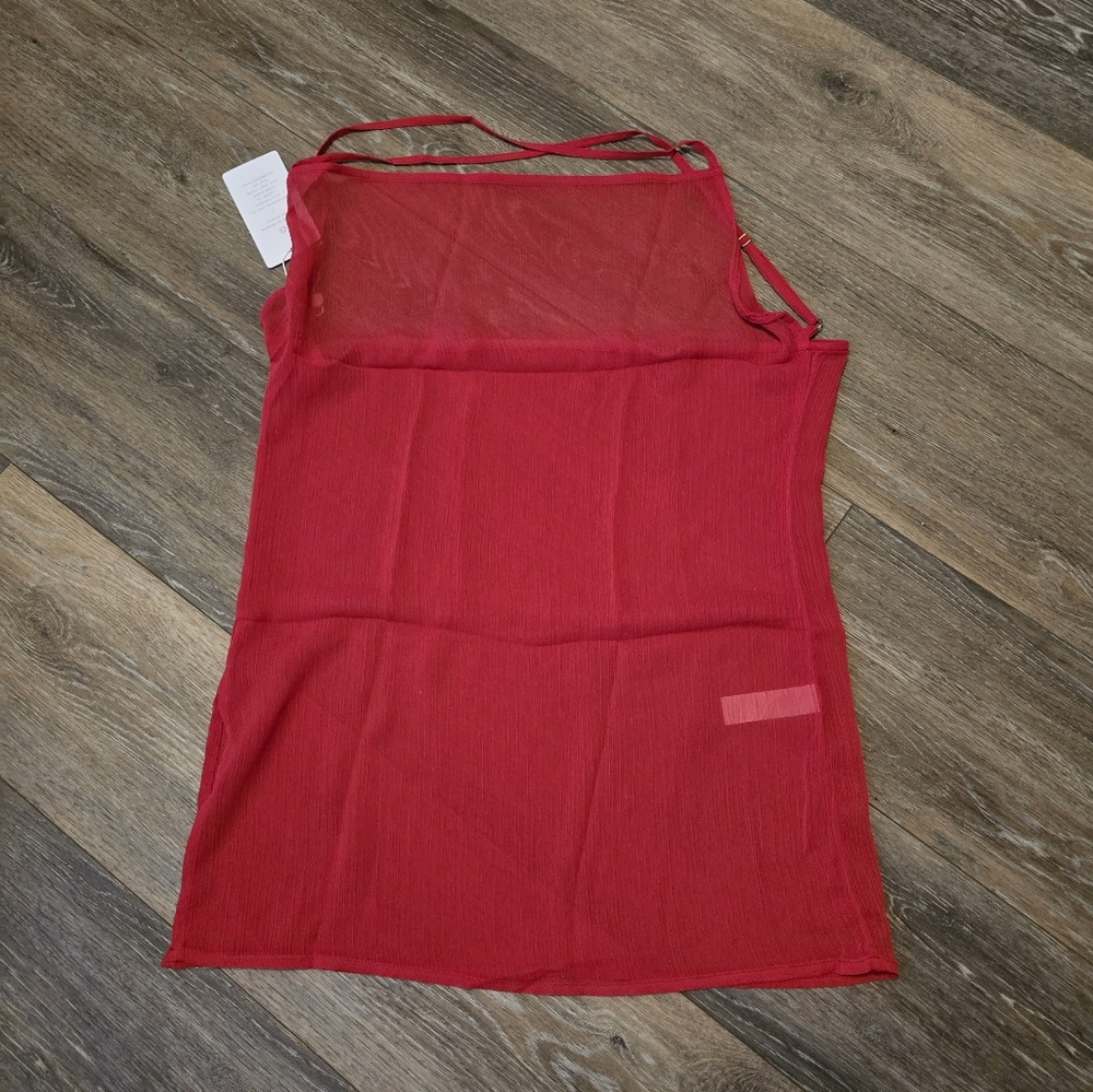 Toluca Women's Small Gigi Mini Cowl Neck Sheer Dress Swim Cover Up New w/ Tags!